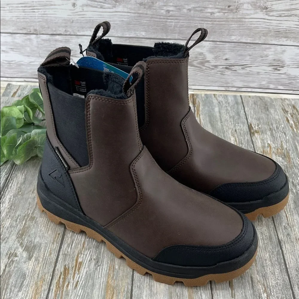 Men's Chelsea Snow Boots Winter Shoes Size 8